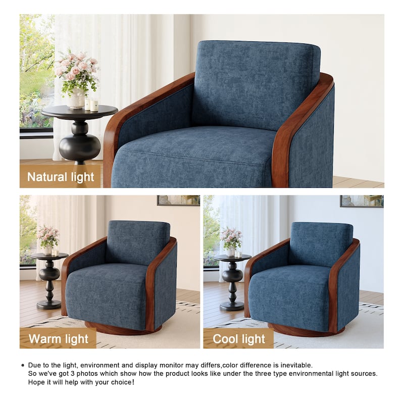 Modern Upholstered Swivel Accent Chair