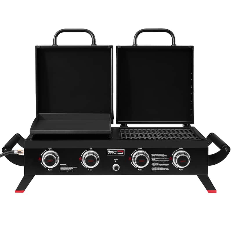 Royal Gourmet GD4002TP Portable Tabletop Grill & Griddle Combo, Black