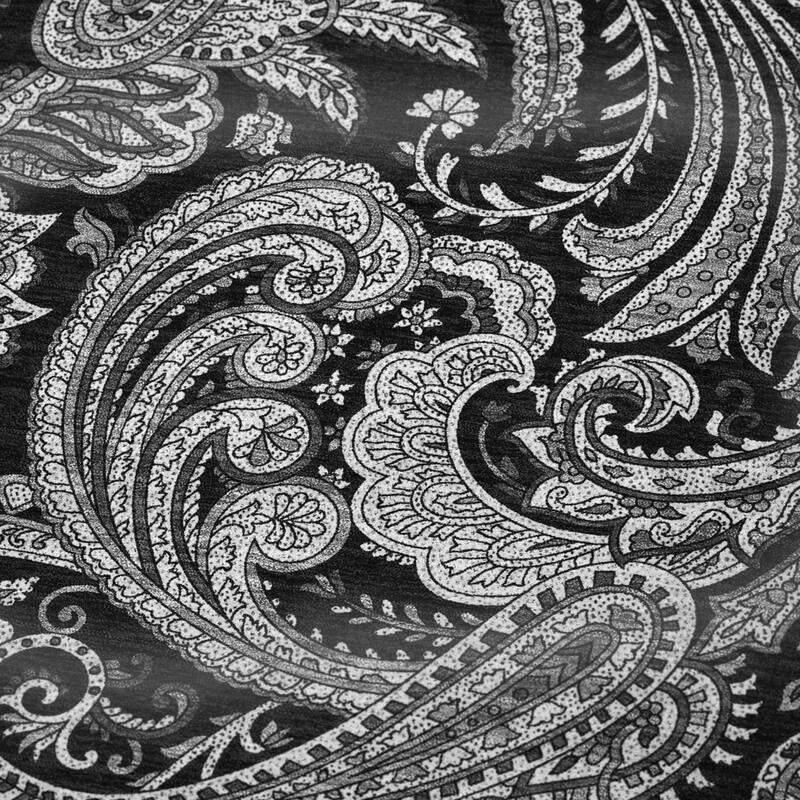 Premium Machine Washable Paisley Sherpa Throw Blanket