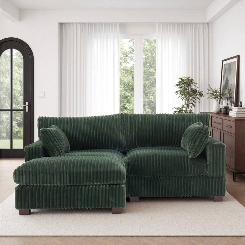 Oversized Plush Modular Sectional Sofa Set L Shaped Couch