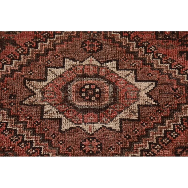 Vegetable Dye Qashqai Persian Antique Rug Hand-knotted Wool Carpet - 5'4"x 8'4"
