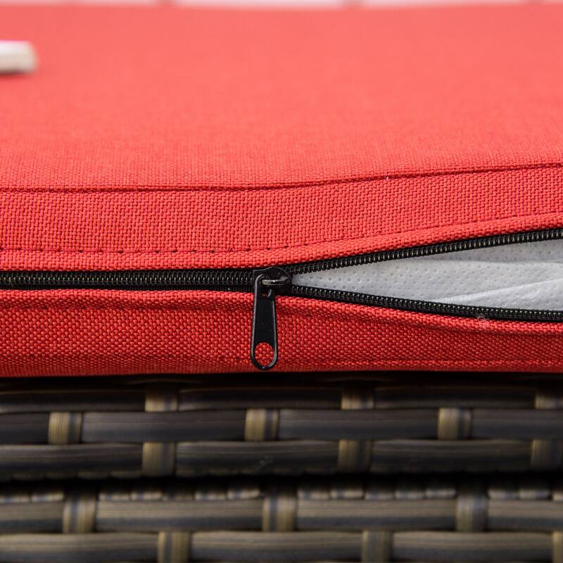 Simple Storage Bench with Rattan Decoration Entryway Bench, Upholstered Seat Window Bench Decorative Bench with Handles