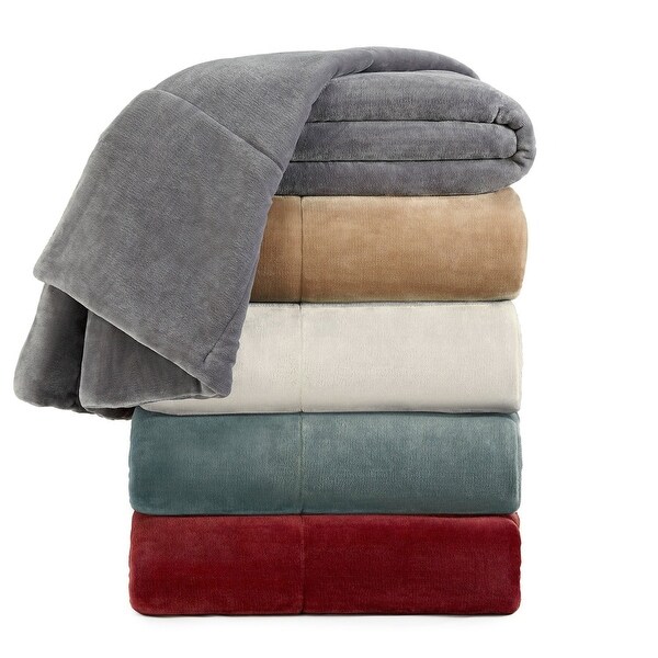Red vellux blanket sales