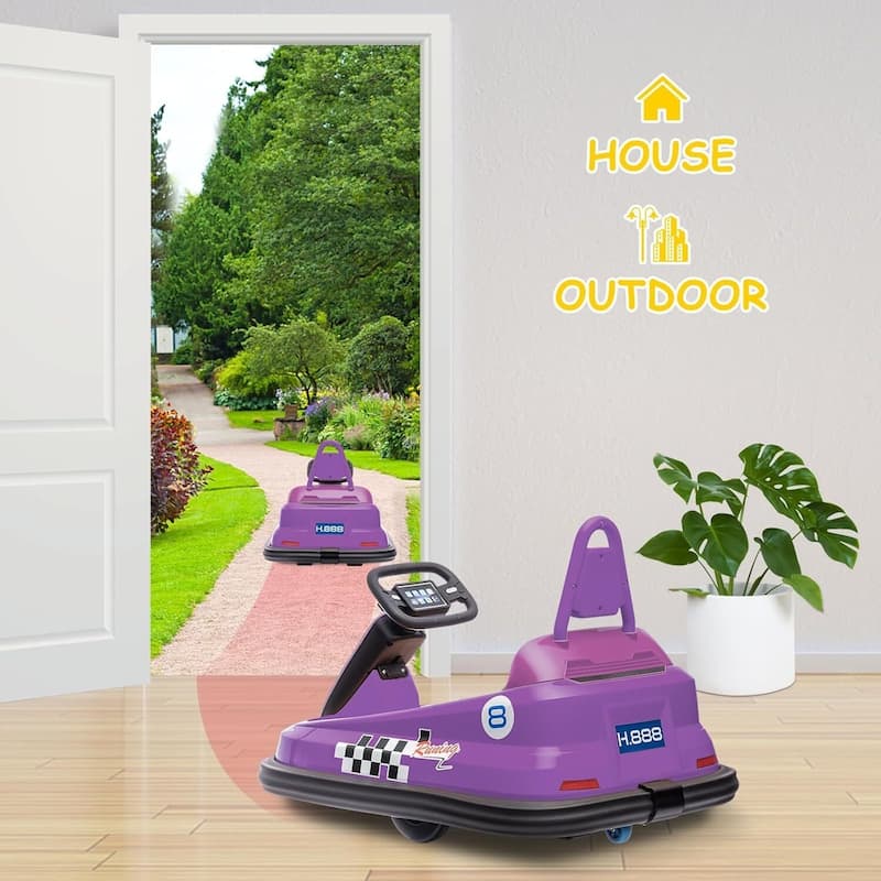 Kids Bumper Car, 6V Ride on Toys Electric Vehicle for Best Kids Gift, Red