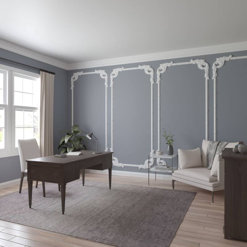 16 1/2"W x 18 1/8"H x 1 1/4"P Tirana Panel Moulding Corner, Left (matches moulding PML01X00TI)