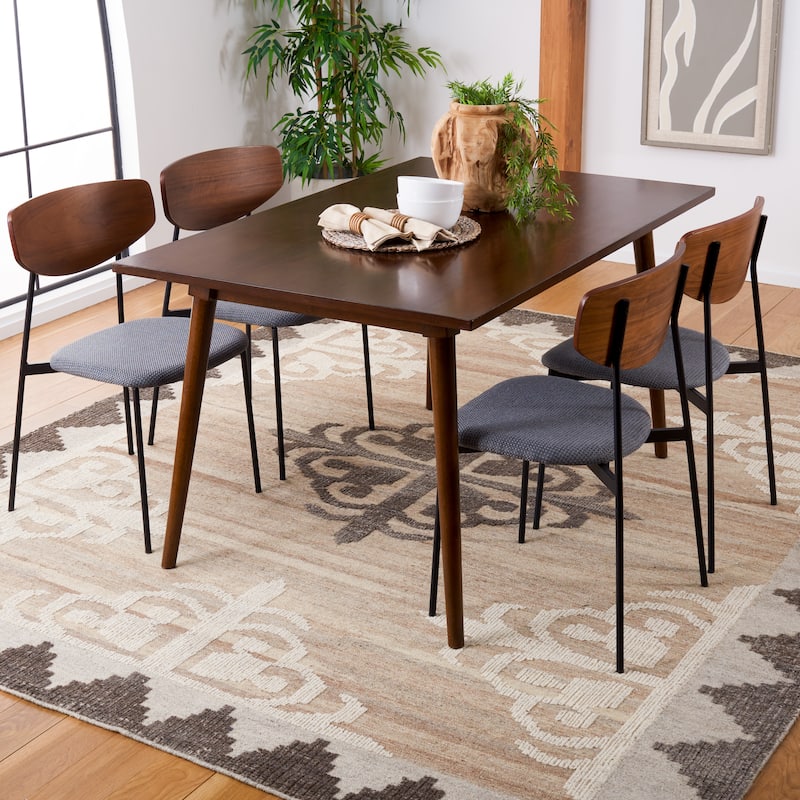 SAFAVIEH Hand-knotted Kenya Marise Southwestern Tribal Wool Rug - 5' x 8' - Brown/Charcoal
