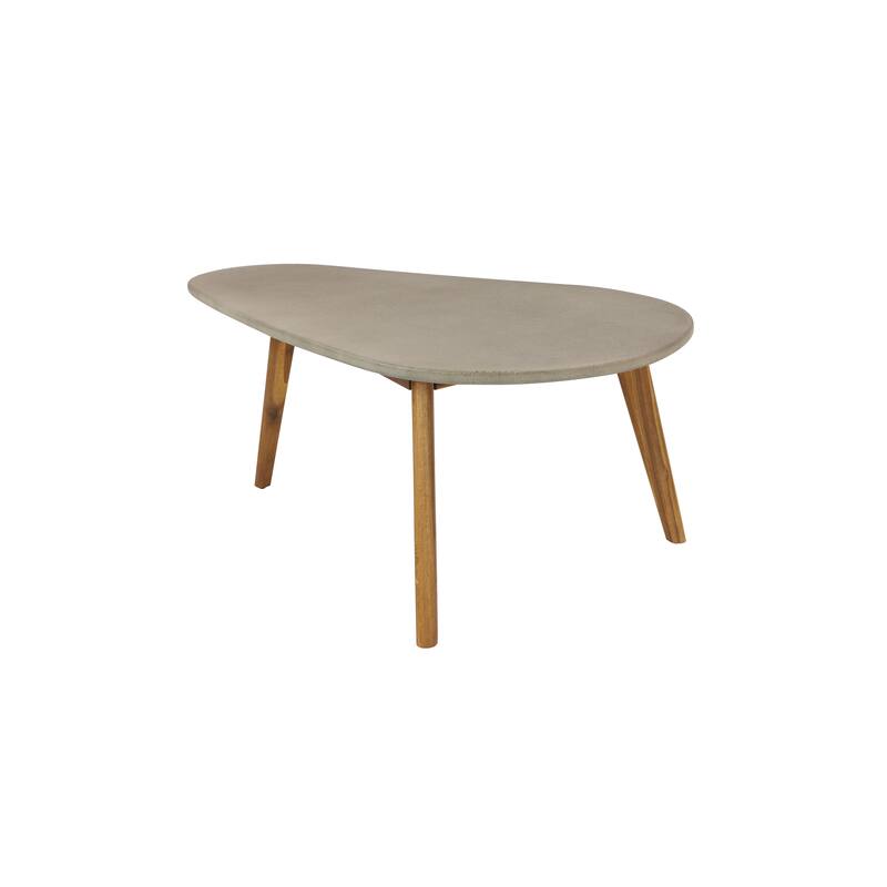 Gray Concrete Resin Modern Outdoor Dining and Accent Table Collection