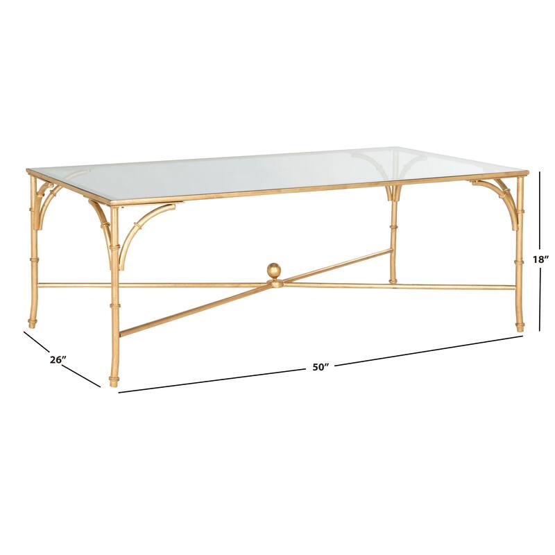 SAFAVIEH Maurice Gold Coffee Table - 50" x 26" x 18"