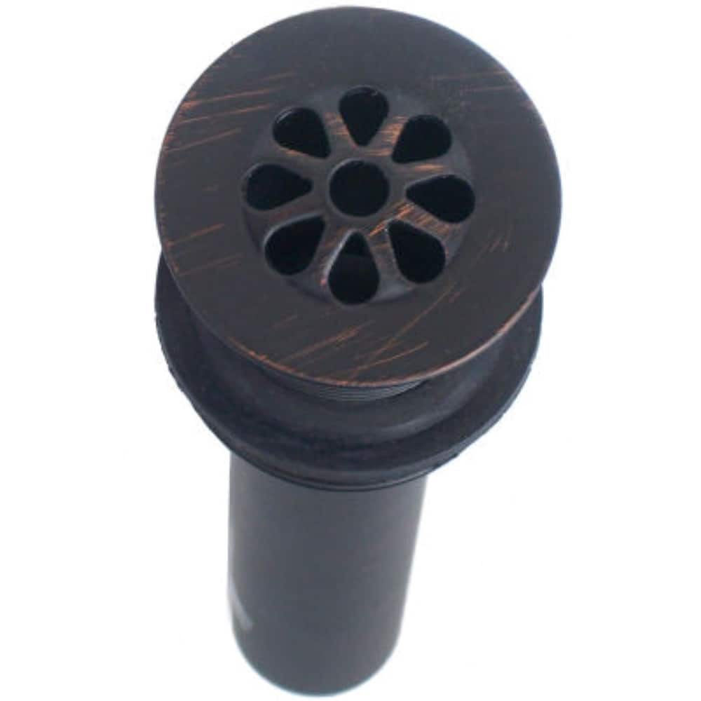 1.5" Oil Rubbed Bronze Daisy Bathroom Drain with No Over- Flow