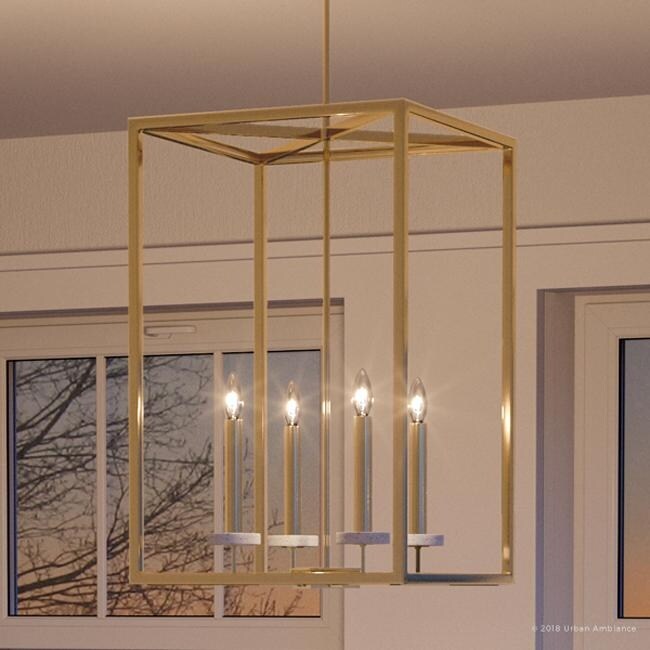 Luxury Cosmopolitan Chandelier, 26.5"H x 15"W, with  Transitional Style, Palladian Gold Finish by Urban Ambiance (60 to 100 Watts - Steel - Gold - 4 - Chandeliers For Bedrooms by Overstock.com