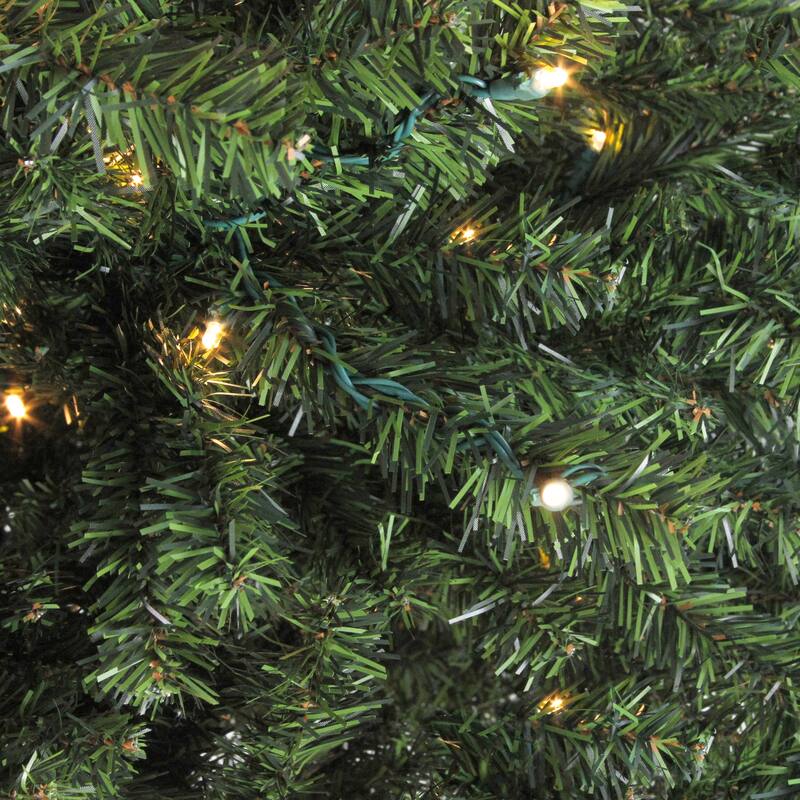 2' Medium Canadian Pine Artificial Christmas Tree Warm Clear Lights - 2 Foot