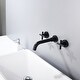 preview thumbnail 9 of 9, BATHLET Wall Mount Double Knob Handle Bathroom Sink Faucet
