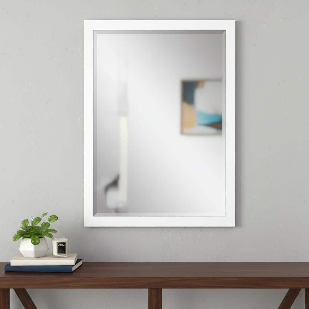HomeRoots 39" White Accent Mirror - 27.00 in. x 39.00 in. x 2.00 in.