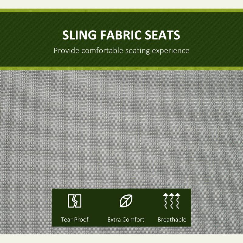 Outsunny 3 Person Patio Swing Seats with Adjustable Canopy Outdoor Swing Chair Bench for Garden, Poolside