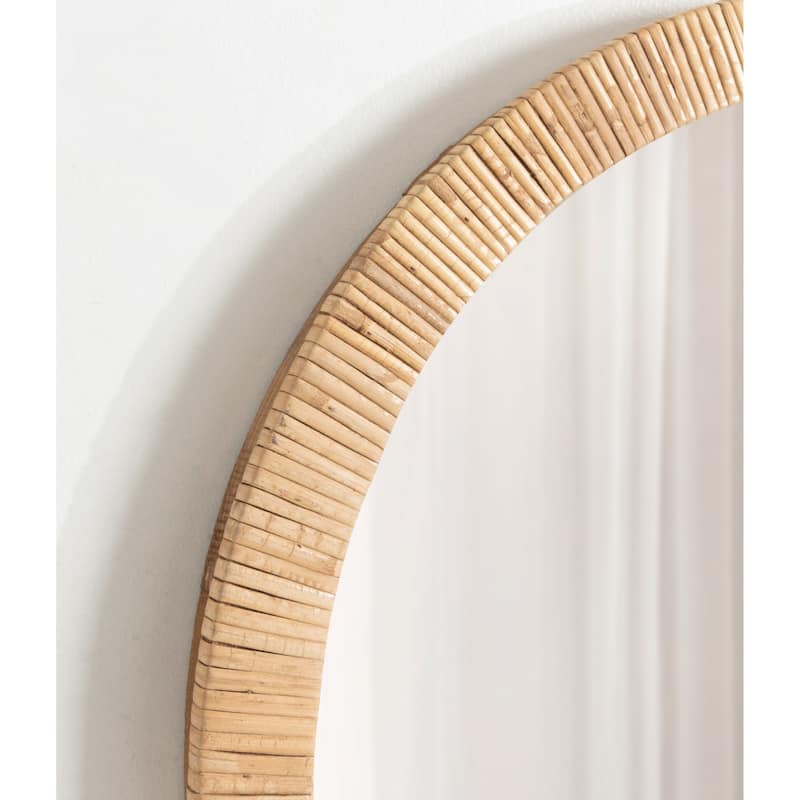 Kate and Laurel Rahfy Framed Wall Mirror - 28" Diameter
