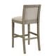 preview thumbnail 21 of 43, Set of 2 Counter Height Bar Stool, Fabric Upholstered Accent Chair, Wooden Frame Island Dining Chair, Bistro High Bar Chair