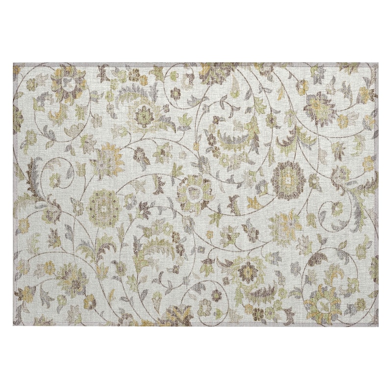 Machine Washable Indoor/ Outdoor Traditional Chantille Rug