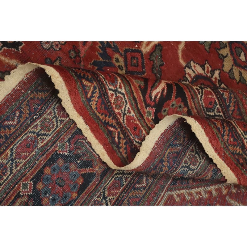 Hand Knotted Oriental 100% Wool Carpet Traditional Floral Oranges & Rust Mahal Area Rug - 12' 3'' X 9' 6''