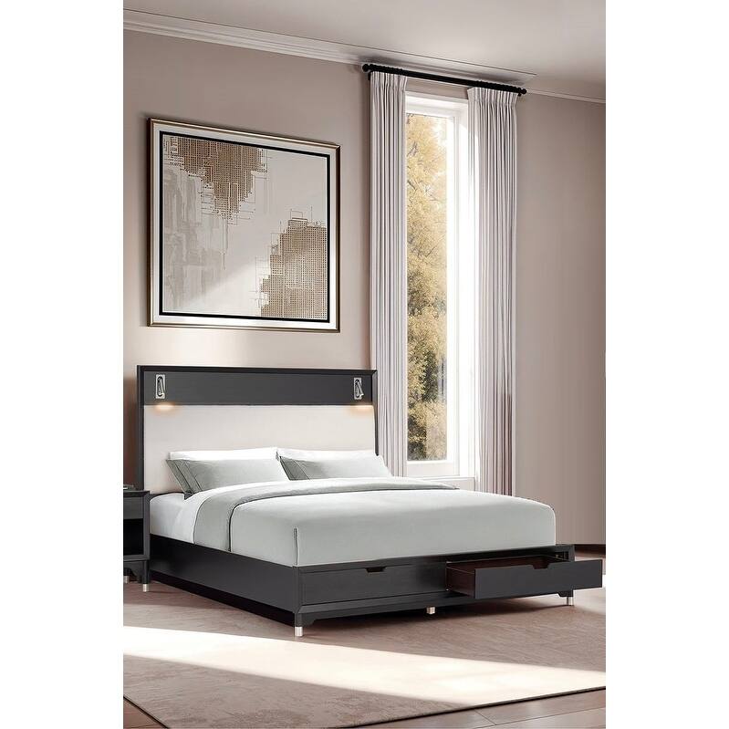 Mid Century Modern 1-PC Bed Black Finish LED Reading Light