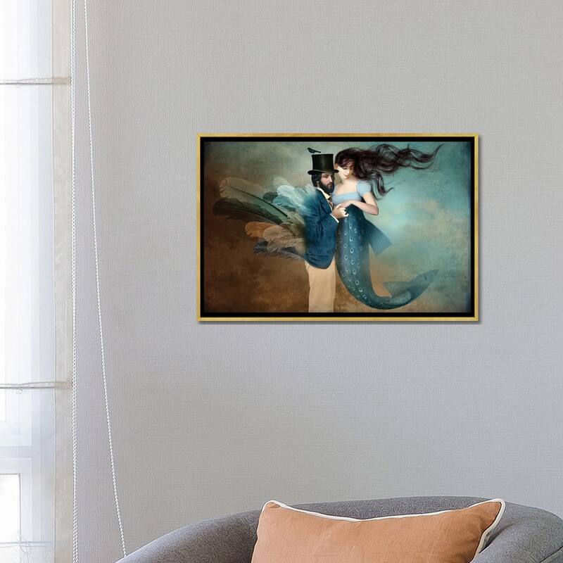iCanvas "A Mermaids Love" by Catrin Welz-Stein Framed Canvas Print