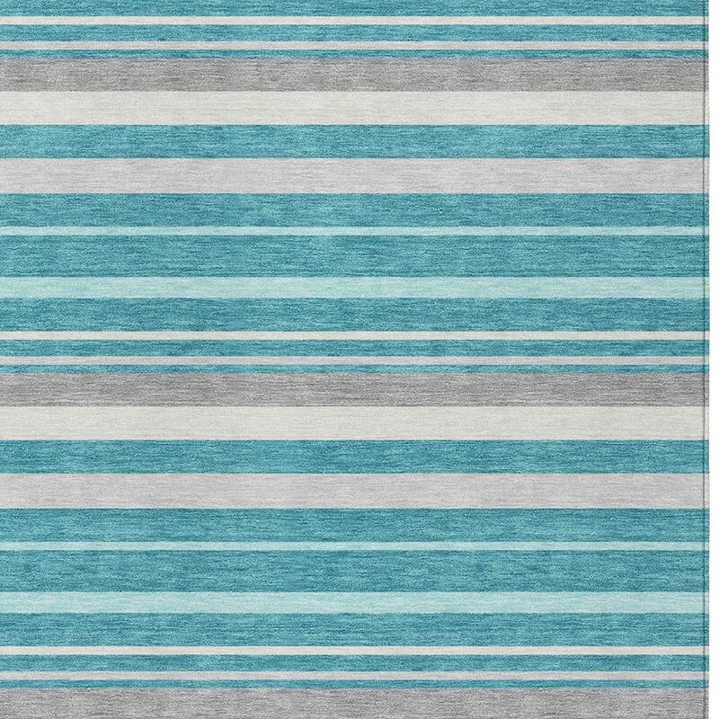 HomeRoots Striped Transitional Rectangle Outdoor Rug