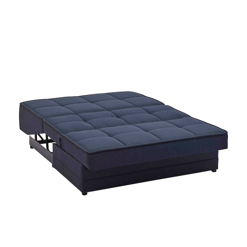 Collection Upholstered Convertible Loveseat With Storage
