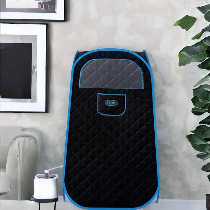 Full Size Steam Sauna with Fast Heating and Power Adjustment Functions - Black