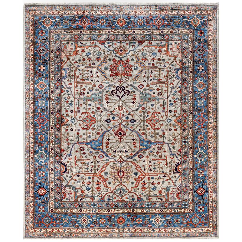 Serapi One-of-a-Kind Hand-Knotted Area Rug - Gray - 8' 1" x 9' 11"
