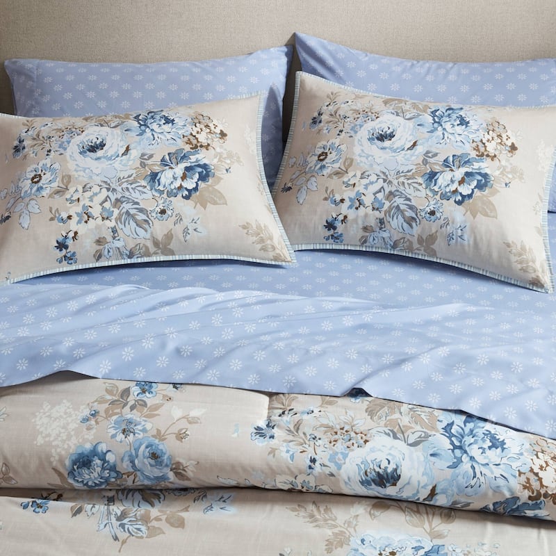 Madison Park Essentials Heather Vintage-inspired Collection floral print Comforter Set