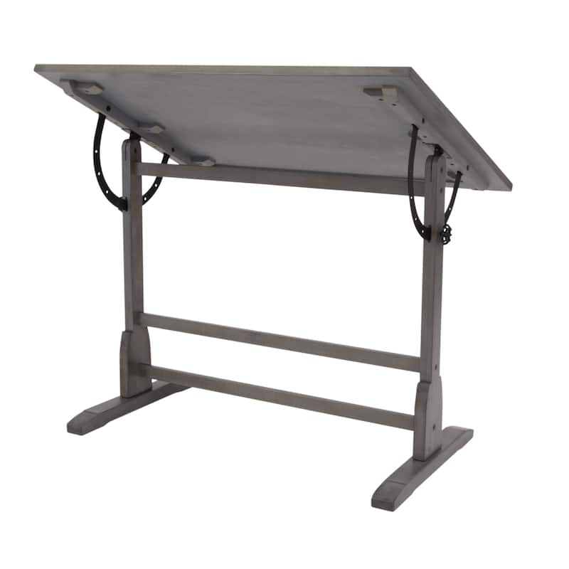 Studio Designs 42-inch Wood Drafting Table with Angle Adjustable Top for Drawing