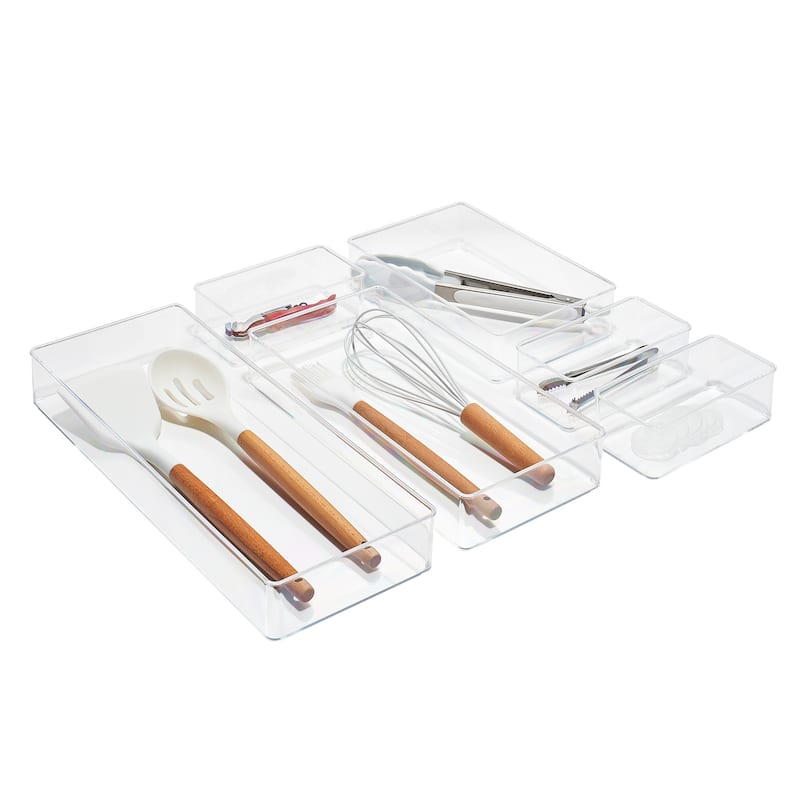 Sorbus Clear Drawer Organizer Set for Kitchen Storage (6 pieces)