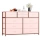 preview thumbnail 22 of 33, Wide 10 Drawer Dresser, Pink