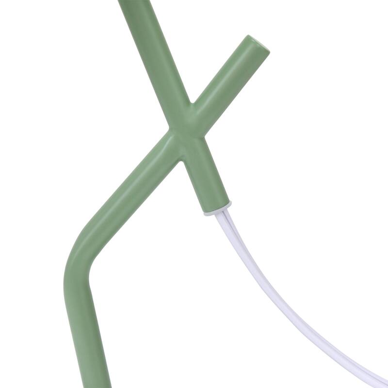 Abstract Angular Table Lamp with Drum Shade - 17" - Green