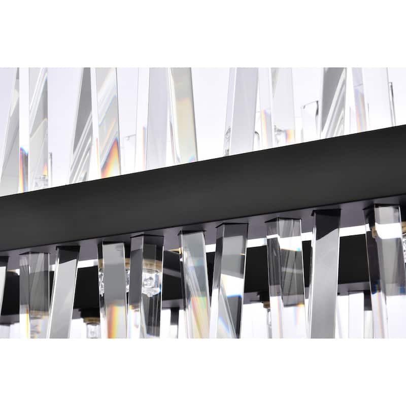 Indigo Home 36 inch crystal rectangle chandelier light