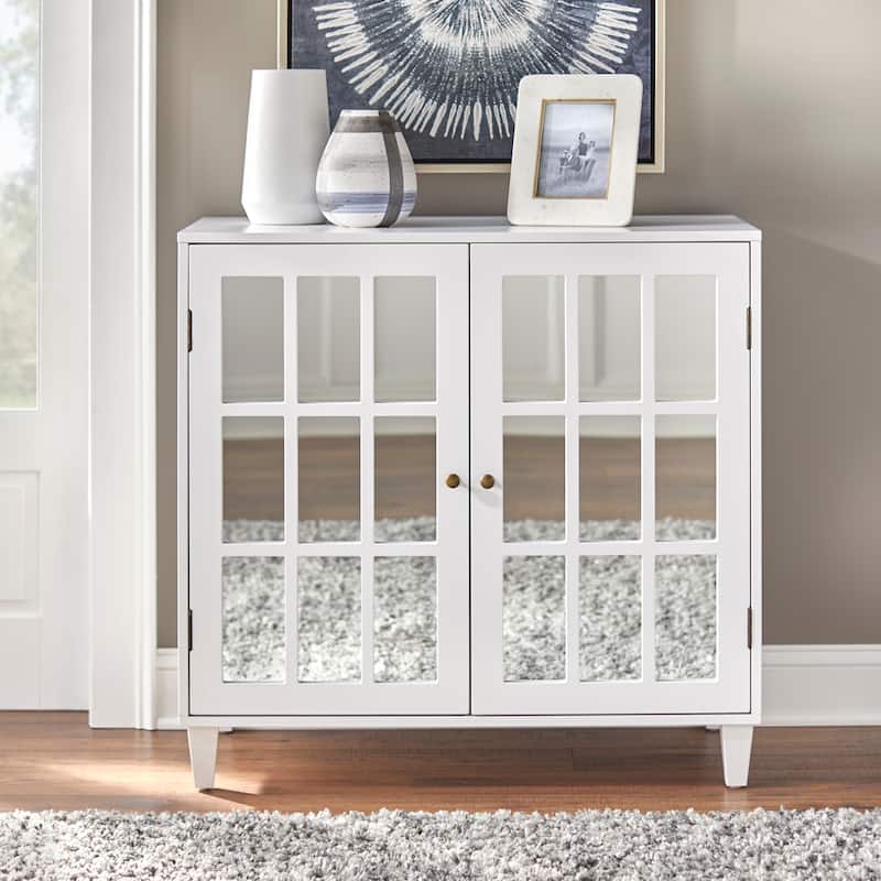 Lifestorey Matteo Double Door Mirrored Cabinet