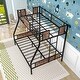 preview thumbnail 6 of 7, Black Twin over Full Metal Bunk Bed with Safety Rail