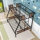 preview thumbnail 6 of 7, Twin over Full Metal Bunk Bed, Heavy Duty Frame with Safety Rail , 2 Side Ladders & Decorative Wood