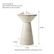 preview thumbnail 16 of 34, Glitzhome 27.5"H LED Turquoise Two Birds Embossed Ceramic Fountain