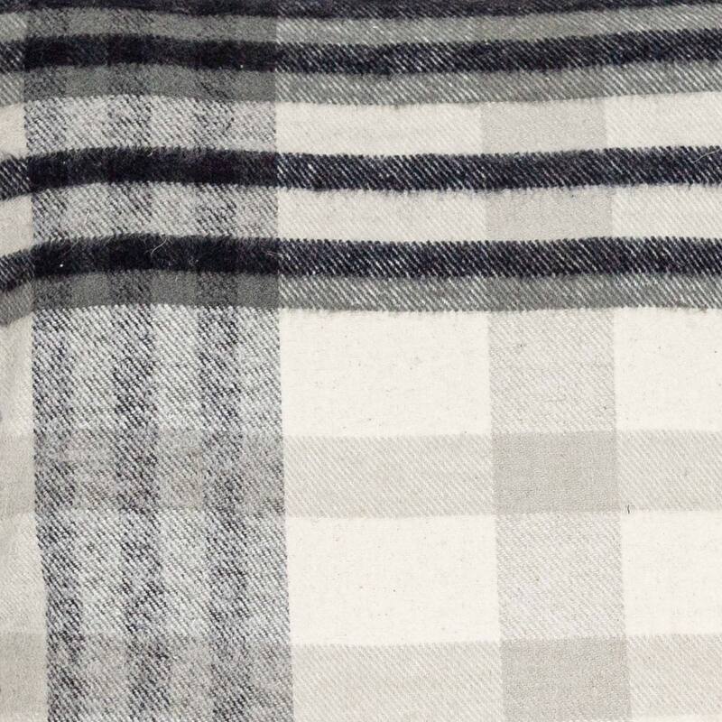 Foreside Home & Garden 14x14 Inch Plaid Filled Throw Pillow