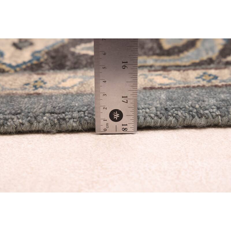 ECARPETGALLERY Hand-knotted Finest Agra Jaipur Grey Wool Rug - 8'3 x 11'2