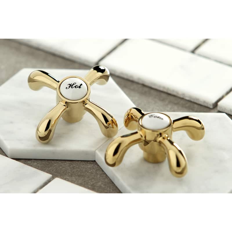 French Country 8 in. Widespread Bathroom Faucet in Polished Brass