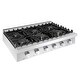 preview thumbnail 6 of 11, 36 in. Gas Cooktop in Stainless Steel with 6 Italian Made Burners