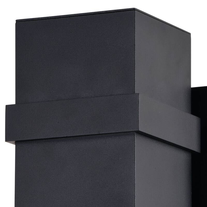 VAXCEL Lavage 1-Light Textured Black Outdoor Wall Sconce, Rust-Resistant Aluminum Metal Shade, LED Compatible Dark Sky Compliant