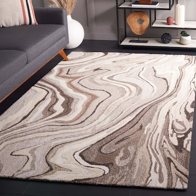 SAFAVIEH Handmade Metro Diethild Modern Abstract Wool Rug