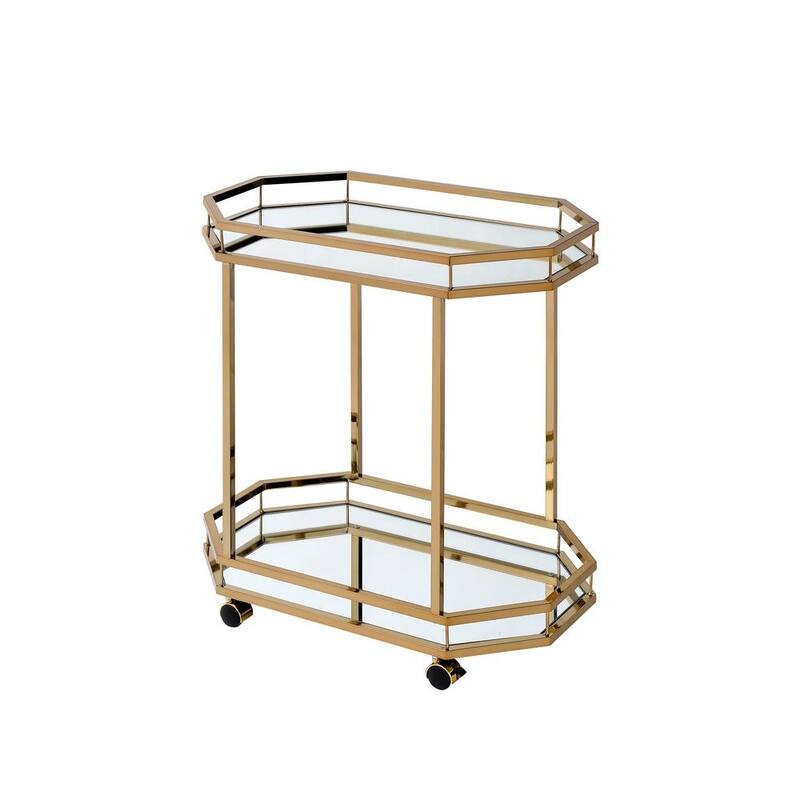 Modern Serving Cart for Dining Room - Champagne