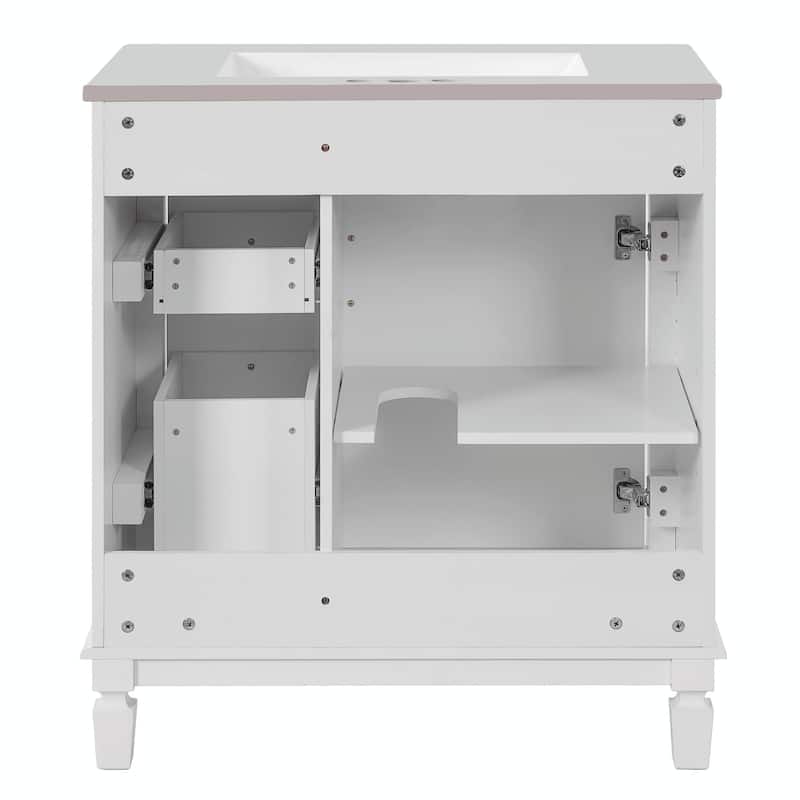 30" Bathroom Vanity with Ceramic Sink