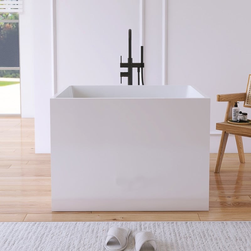 51'' Freestanding Acrylic rectangular Soaking Bathtub