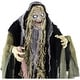 preview thumbnail 14 of 15, Haunted Hill Farm 5.7-Ft. Life-Size Talking Animatronic Witch with White Eyes