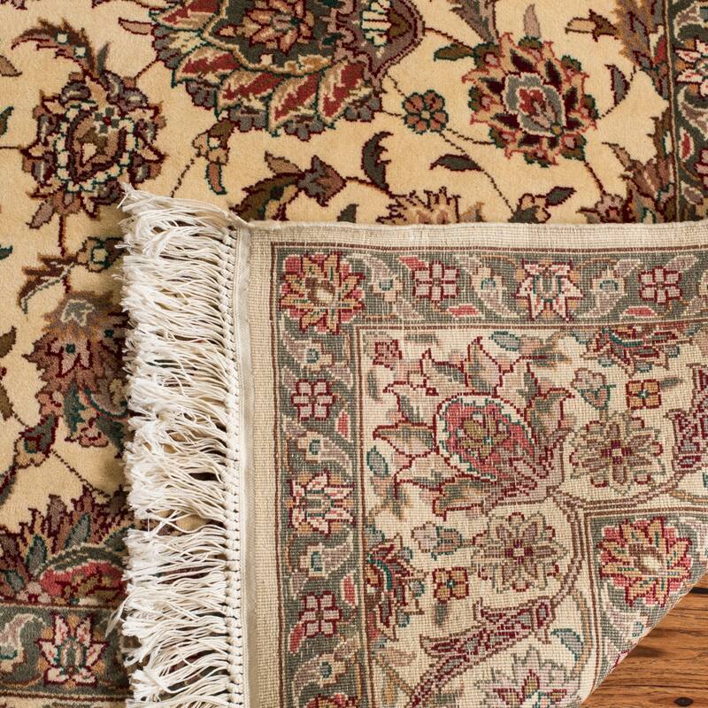 SAFAVIEH Couture Hand-Knotted Royal Kerman Mandita Ivory / Red