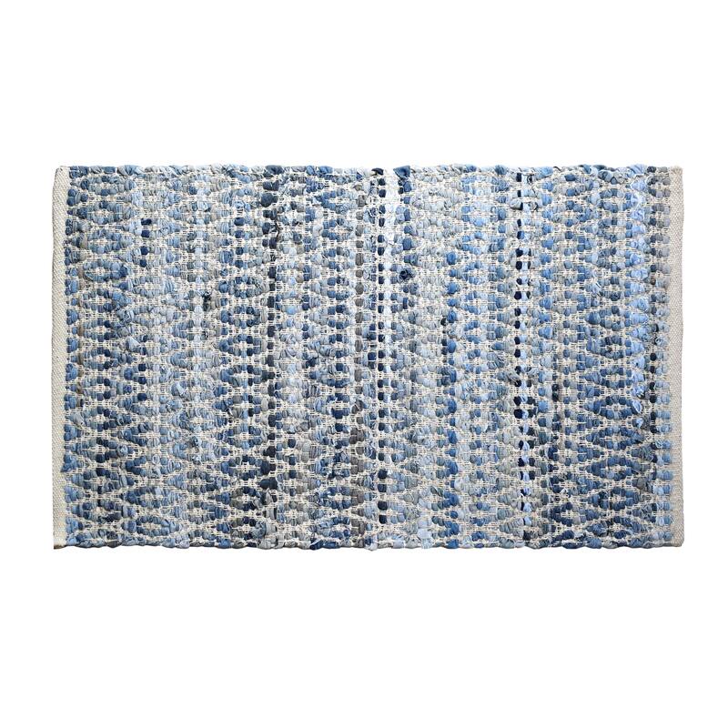 Fabstyles Denim Cotton Kohinoor Handmade Area Rag Rug
